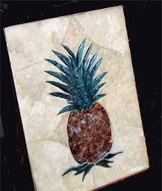 pineapple tile mural