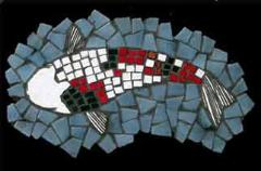 Asian koi art tile