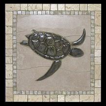 double border arouind turtle mural